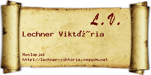 Lechner Viktória névjegykártya